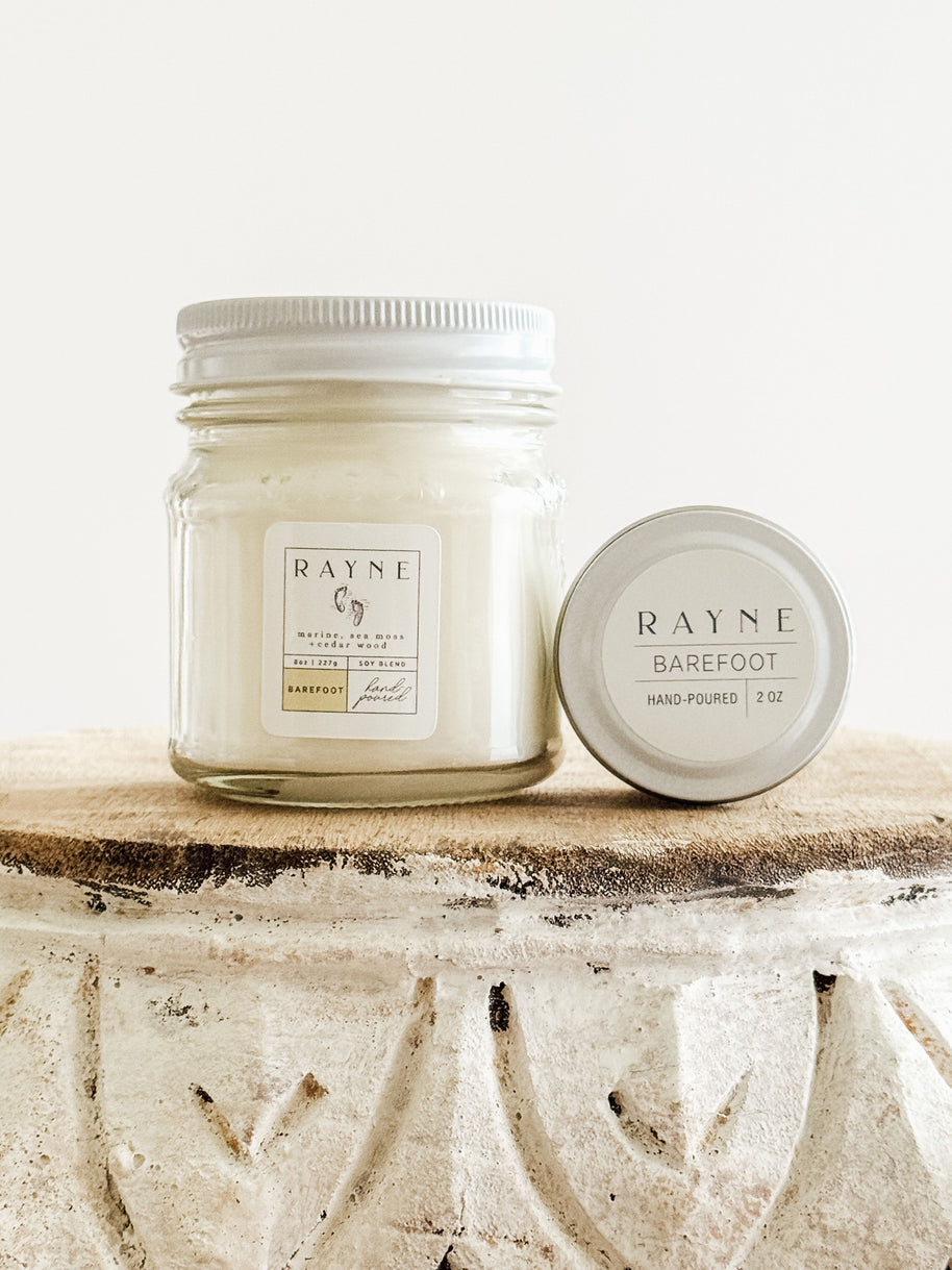 BAREFOOT Coconut Soy Blend Candle, 8 oz.