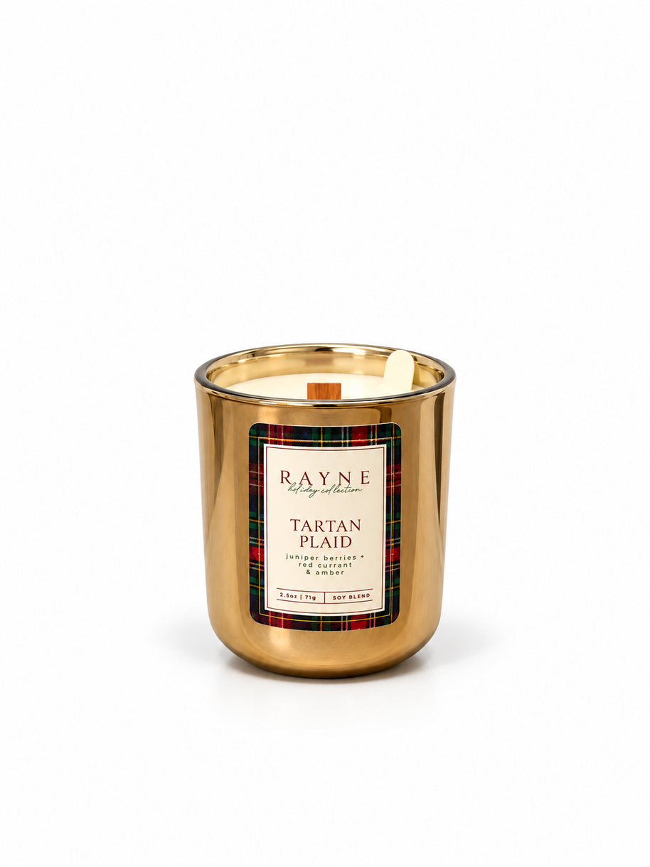 Tartan Plaid Coconut Soy Blend Candle, 2.5 oz