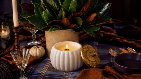 Pumpkins + Patchouli Cocount Soy Blend Candle, 18 oz.