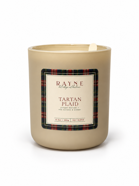 Tartan Plaid Coconut Soy Blend Candle, 13.5 oz.